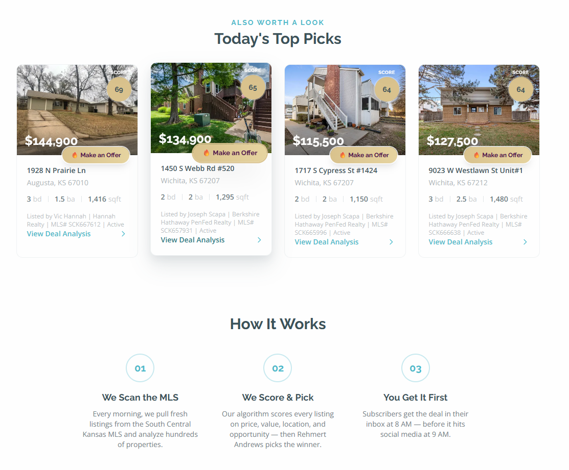 Daily deal homepage — continued